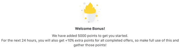 MoneyTree Rewards welcome bonus