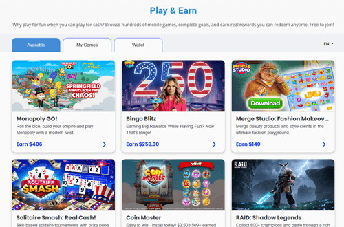 Games page on Apex Focus Group