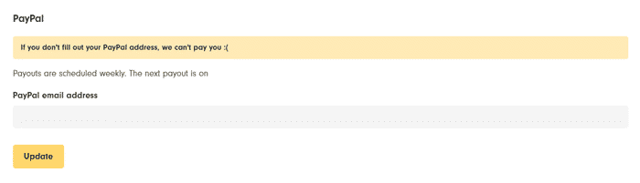 Conversion Crimes pays via PayPal every week