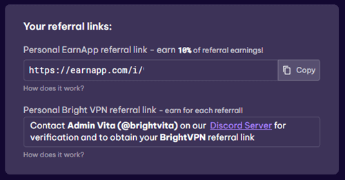 EarnApp referral program