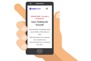 Userpeek website on a phone