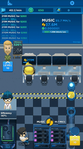 Playing the Crypto Idle Miner game