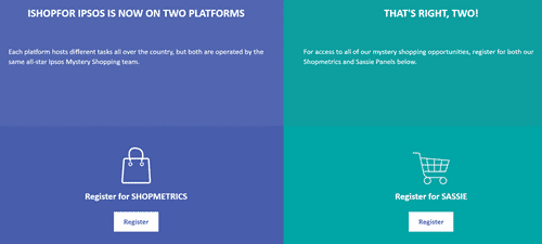 The two iShopFor Ipsos platforms: Shopmetrics and Sassie
