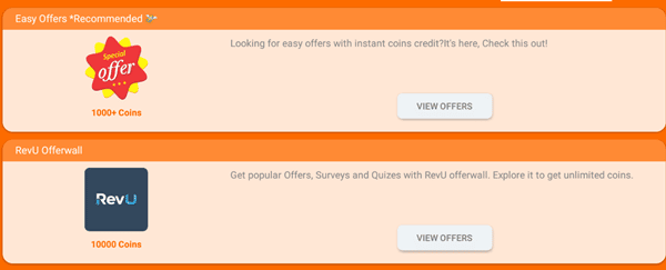 Gaintplay offerwalls