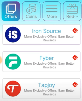 Paid offers in the GReward app