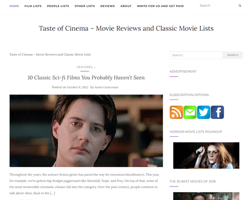 writing about movies
