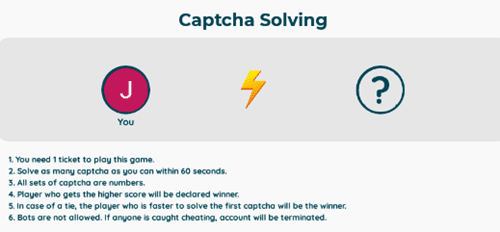Captcha duel on Digiwards