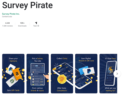 Survey Pirate app for Android