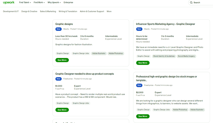 graphic design jobs on upwork