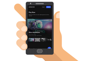 G.Round on a phone