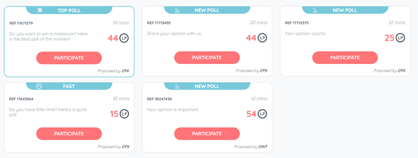 Paid surveys on SurveyLama