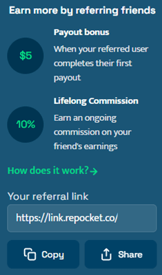Repocket referral program
