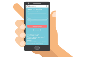 SurveyLama on a phone