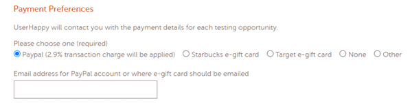 UserHappy payment options
