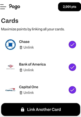 Linking your credit card with Pogo