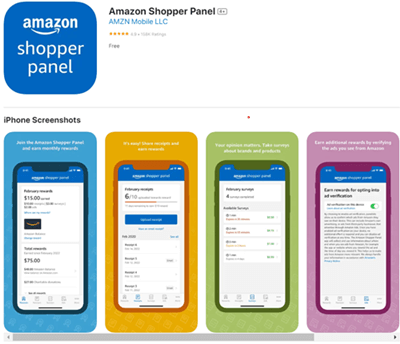 Amazon Shopper Panel app for Android and iOS