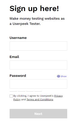 Joining Userpeek