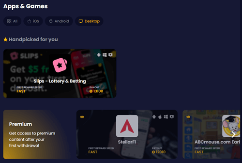 Apps and games on Scrambly