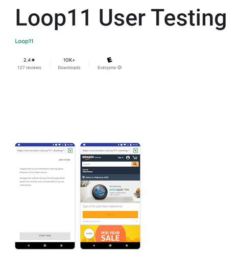 Loop11 app for Android and iOS