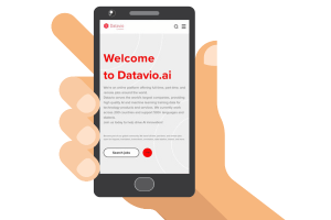 Datavio website on a phone