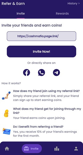 Cash Mafia referral program