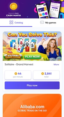 Playing games on Cash Mafia