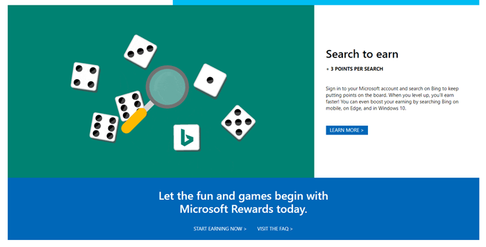 search on bing to earn