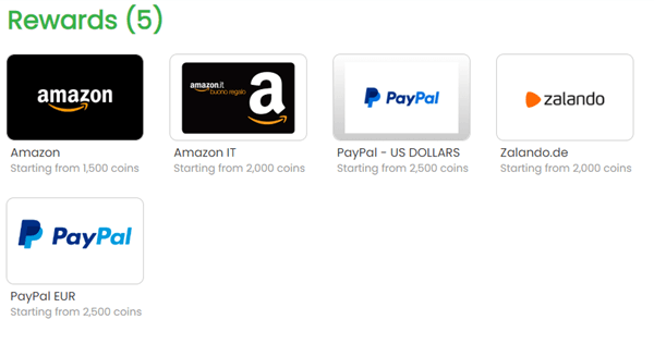 Easy Bucks payout options