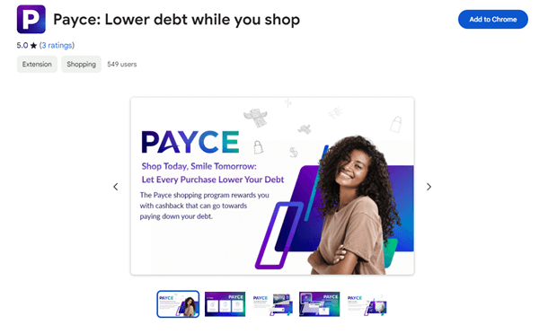 Payce browser extension