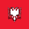 albania flag button