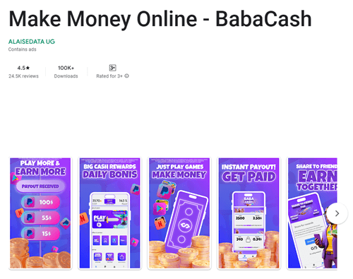 The BabaCash app