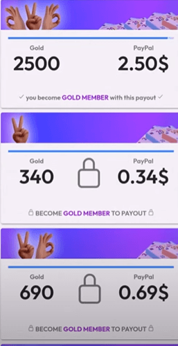Payout options of BabaCash