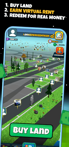 Atlas Earth virtual land earning passive rent