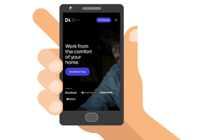 DataAnnotation Tech dashboard on mobile