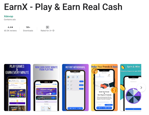 EarnX app for Android