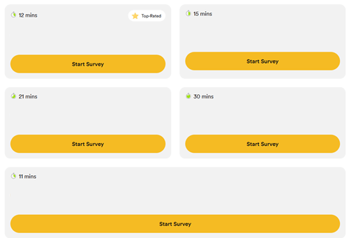 Paid surveys on Golden Surveys