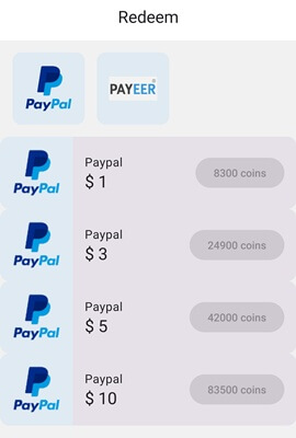 Payout options of EarnX