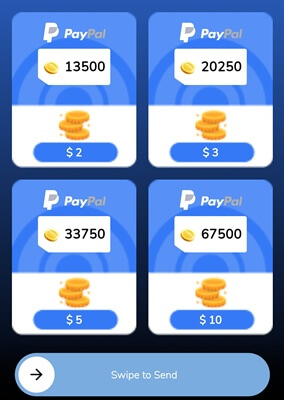 Payout options of Cash Jungle