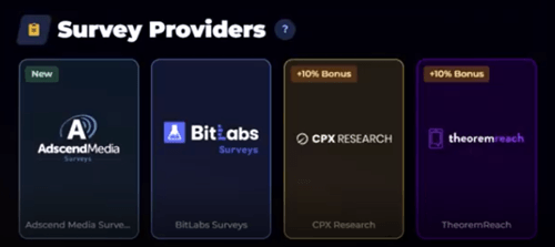 Survey providers on Halos.gg