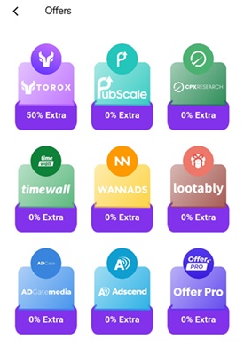 Offerwalls in Solve & Earn