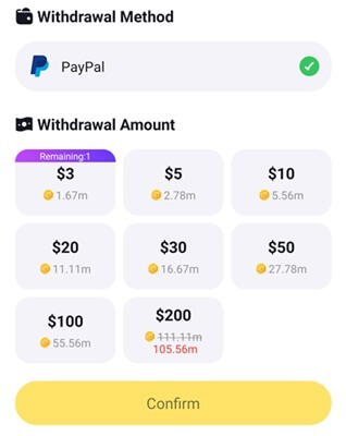 Gold Town PayPal payout option