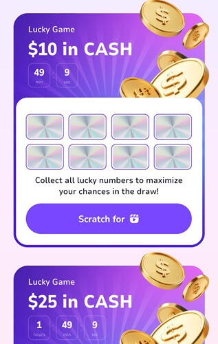 Cuze Scratch-and-Win game