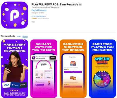 Playful Rewards app for Android and iOS