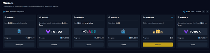 Missions on EarnLab