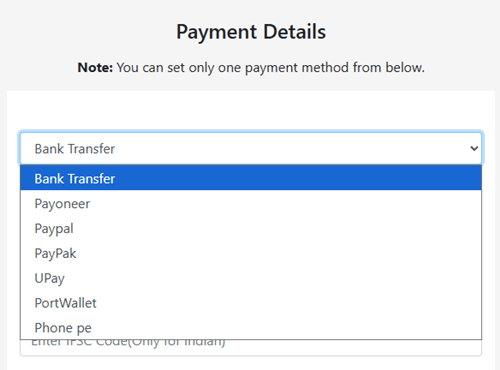 Surveyfile payout options