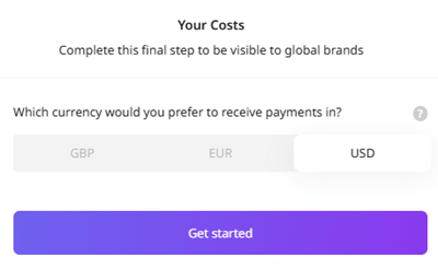 Choosing your currency on Vocal Views