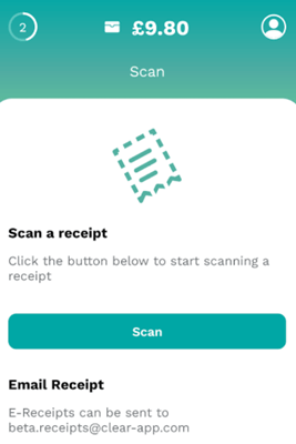 Scanning receipts on Clear!