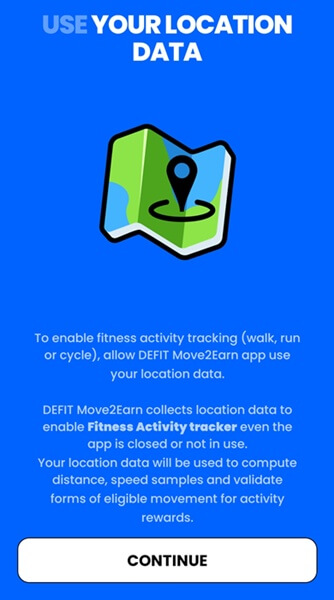 Earning DEFIT tokens by exercising