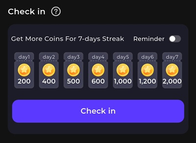 NiceDrama daily check-in