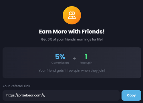 PrizeBear referral program